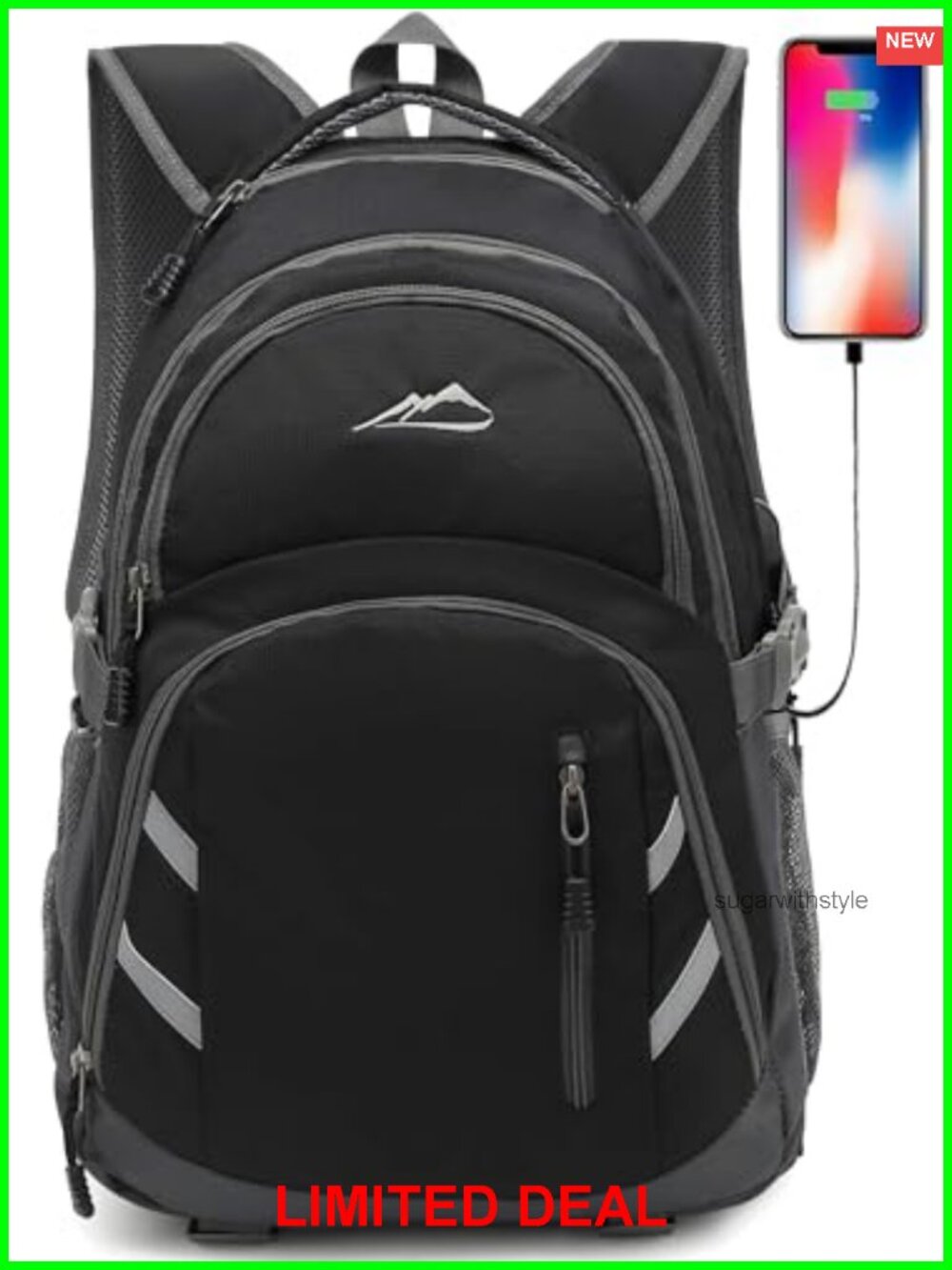 ProEtrade Laptop Backpack Fits 15.6 Inch USB Charging Anti Theft